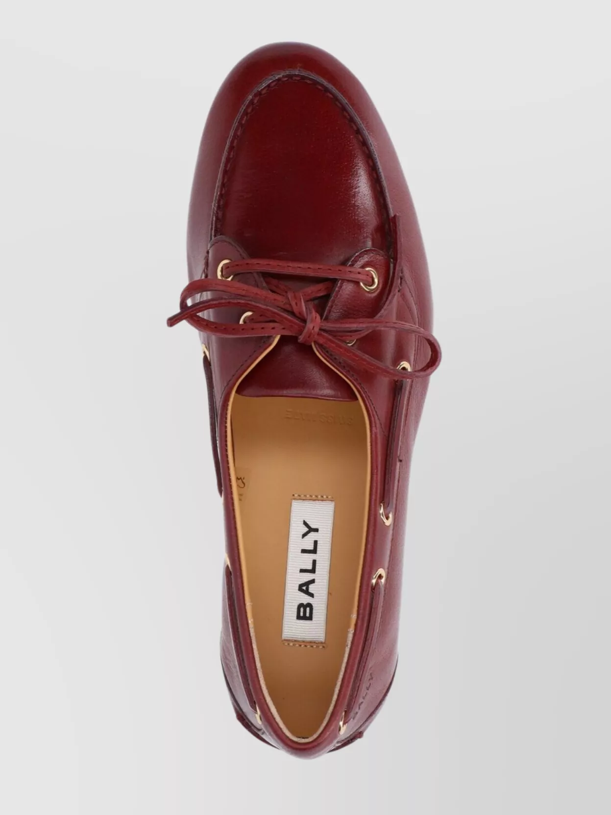 Bally Eyelet Leather Loafers Round Toe