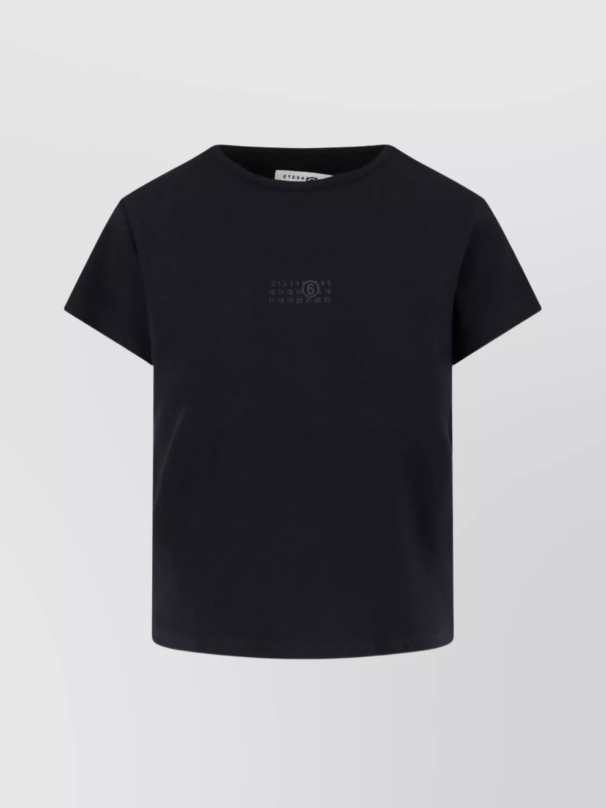 Mm6 Maison Margiela Crew Neck Short Sleeves Top In Black