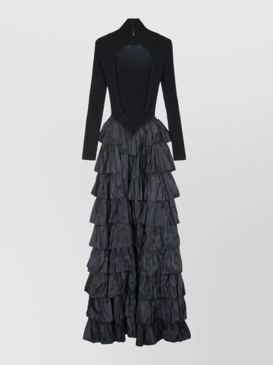 Elisabetta Franchi Ruffled Maxi Dress