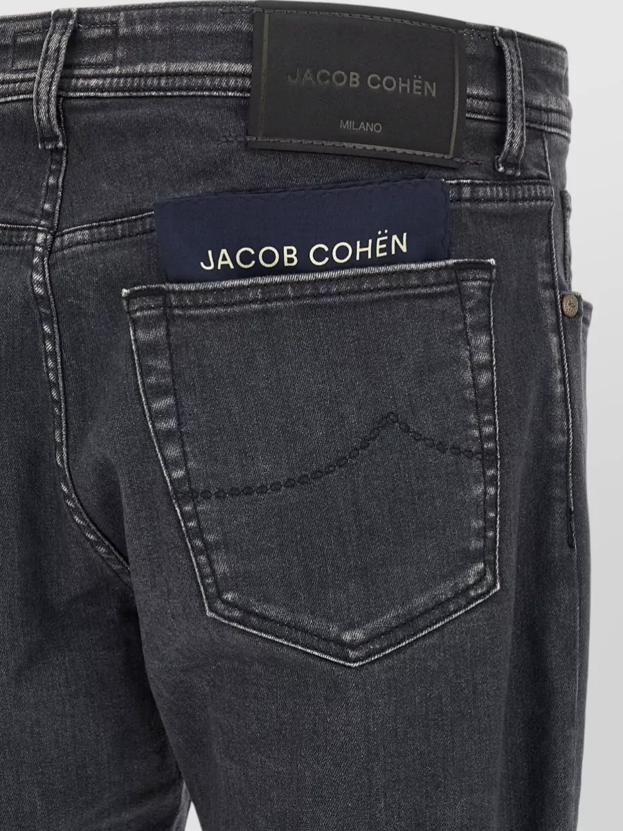 Jacob Cohen Bard Straight Leg Denim Trousers Mid Rise