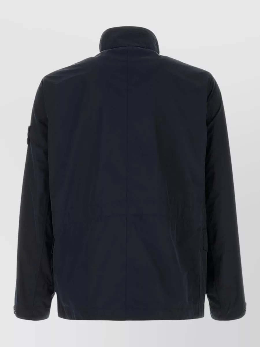 Stone Island Polyester Jacket High Collar Long Sleeves