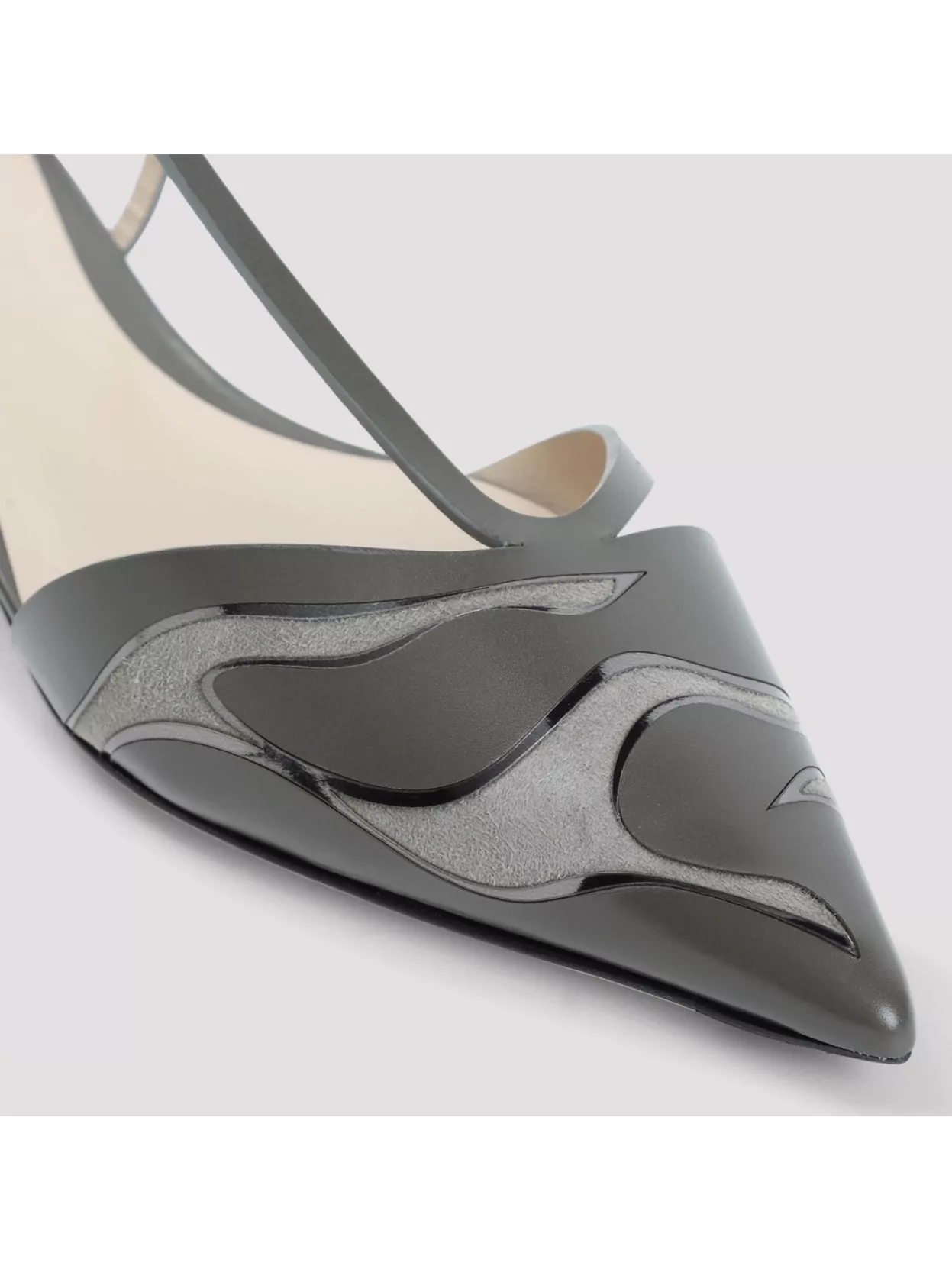 Giorgio Armani Pointed Leather Ballet Flats