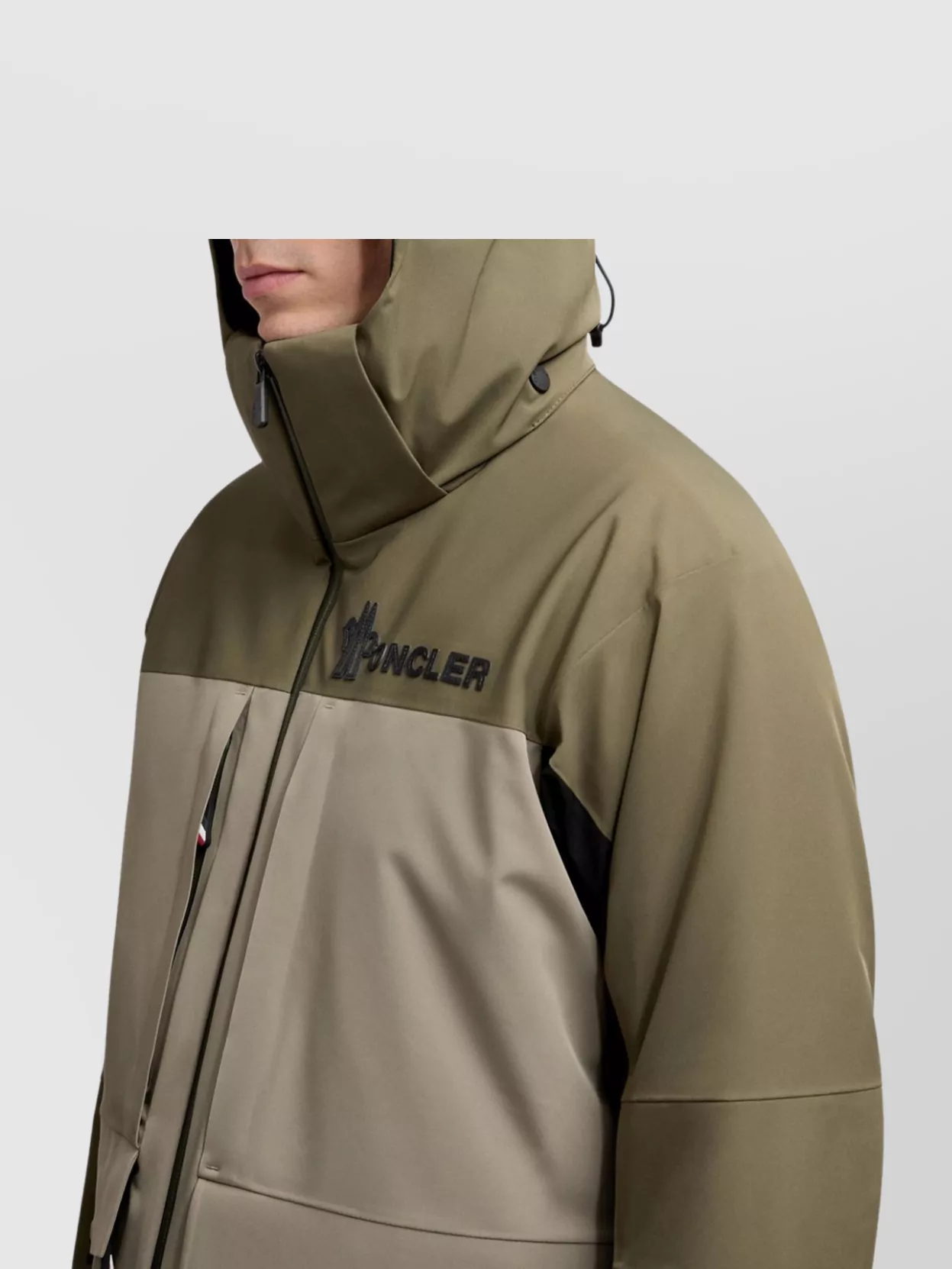 Moncler Padded Ski Jacket Featuring Removable Hood In Multi