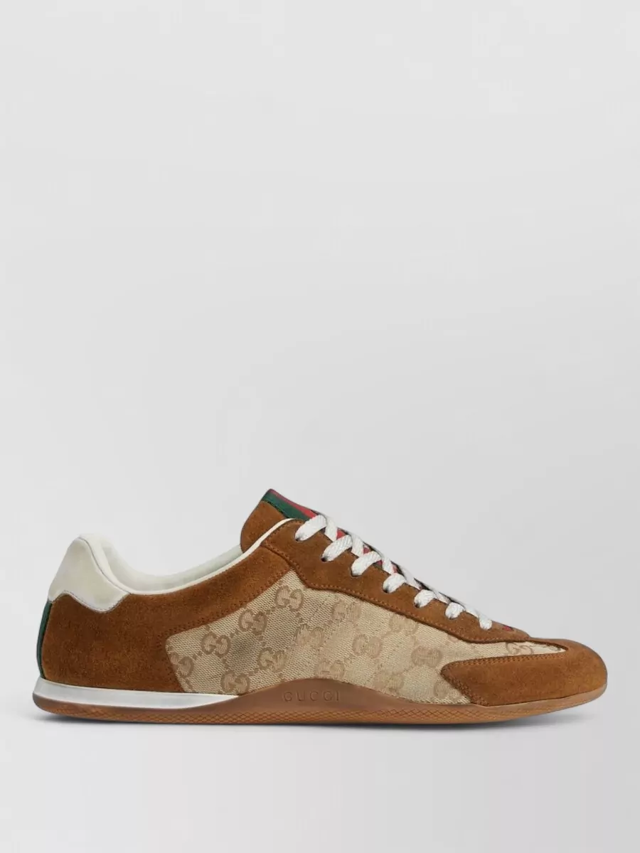 Gucci Low Top Sneakers Round Toe Rubber Sole