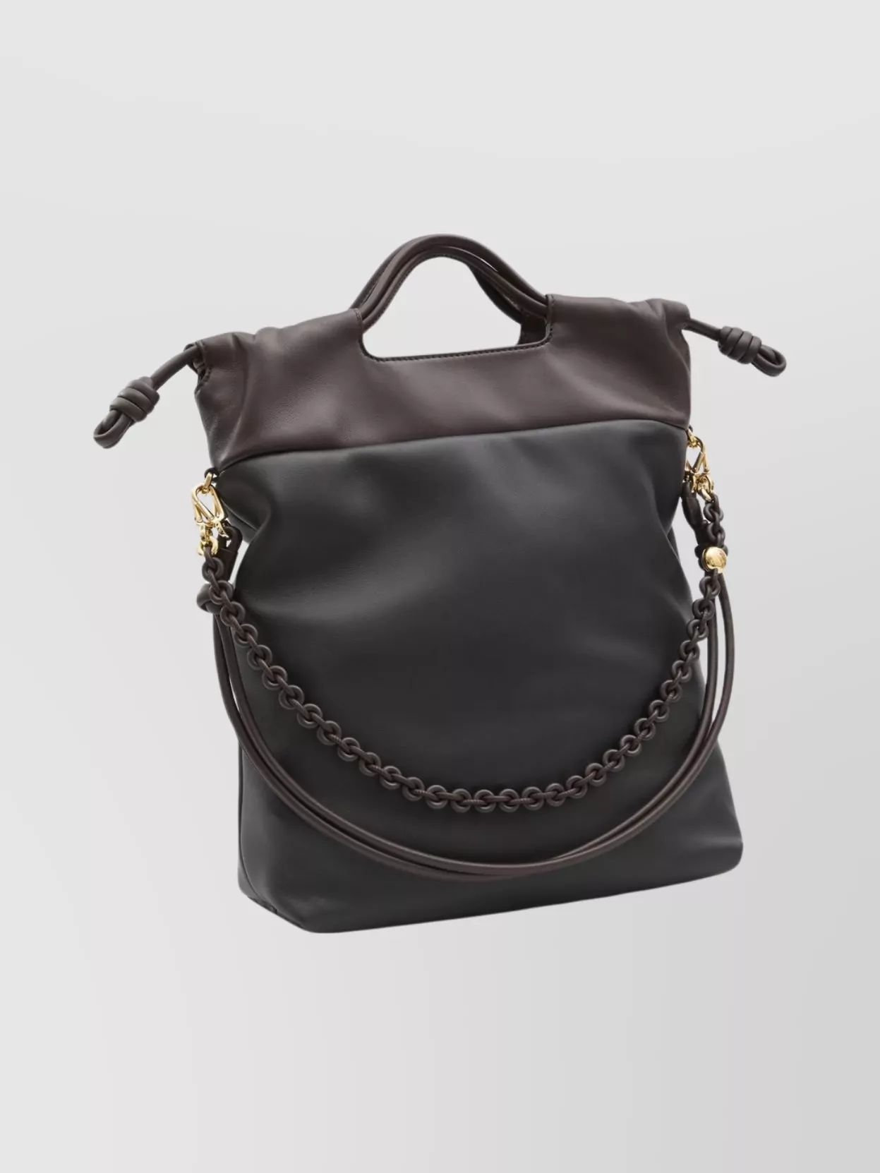 Loewe Two-tone Tote Bag Removable Strap In Black