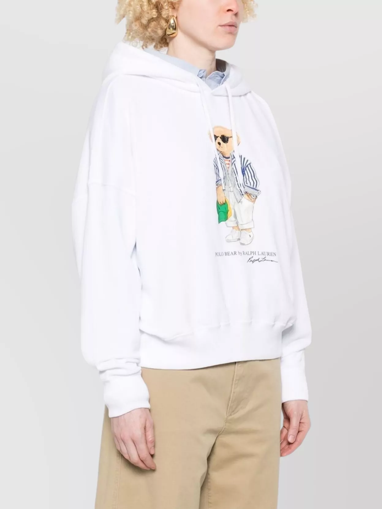 Ralph Lauren Graphic Print Hooded Sweatshirt Drawstring