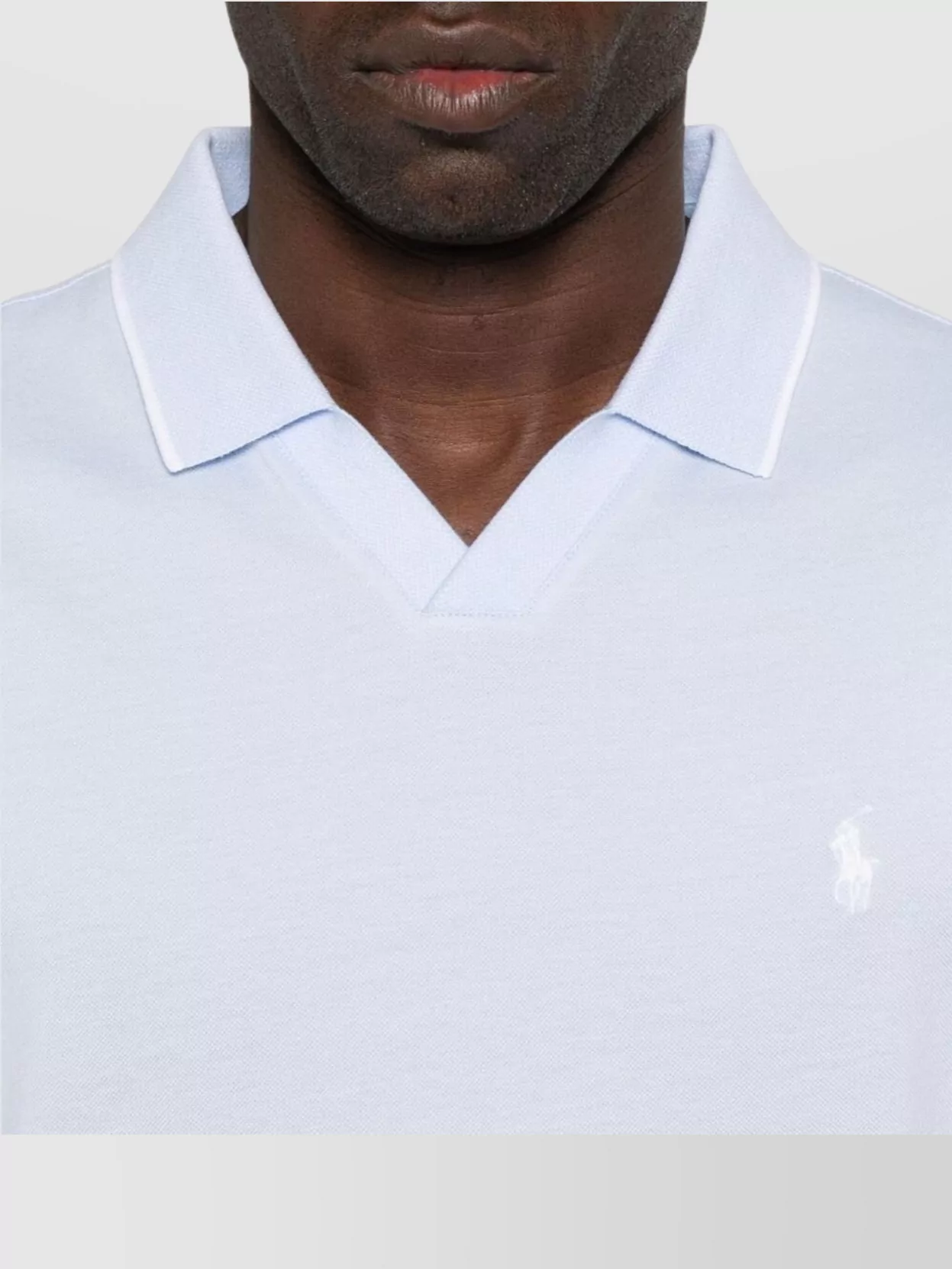 Ralph Lauren Logo Polo Shirt With Ribbed Collar And Hem