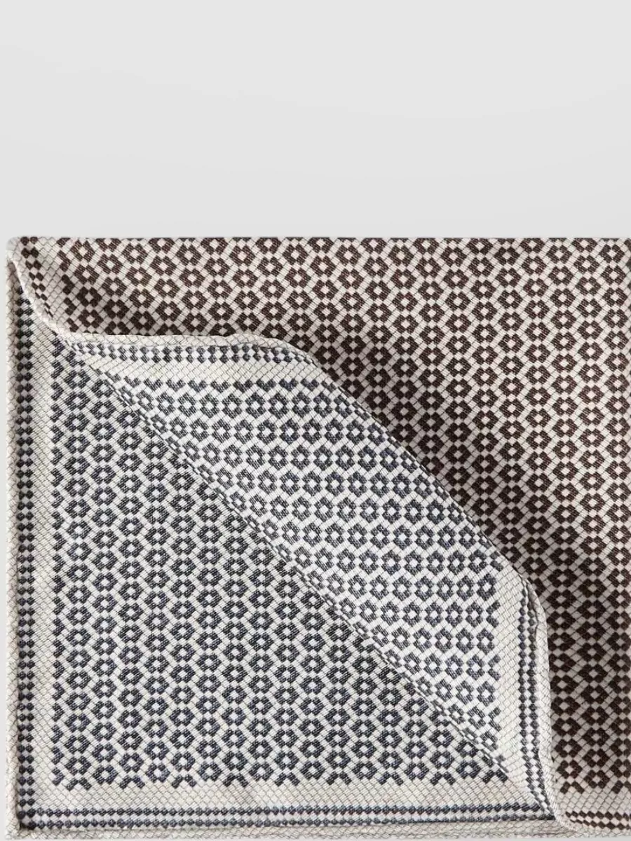 Brunello Cucinelli Silk Printed Pocket Square
