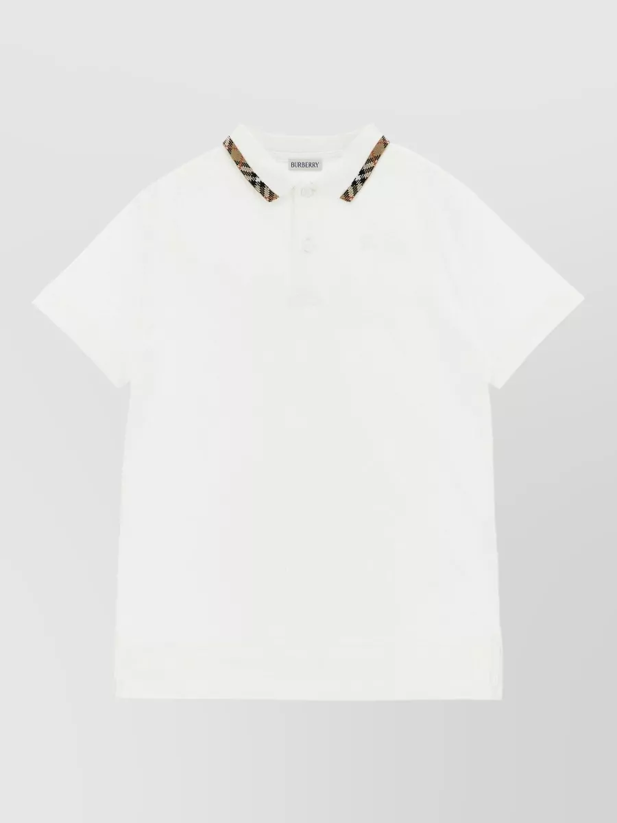 Burberry cotton piqué short-sleeve polo shirt