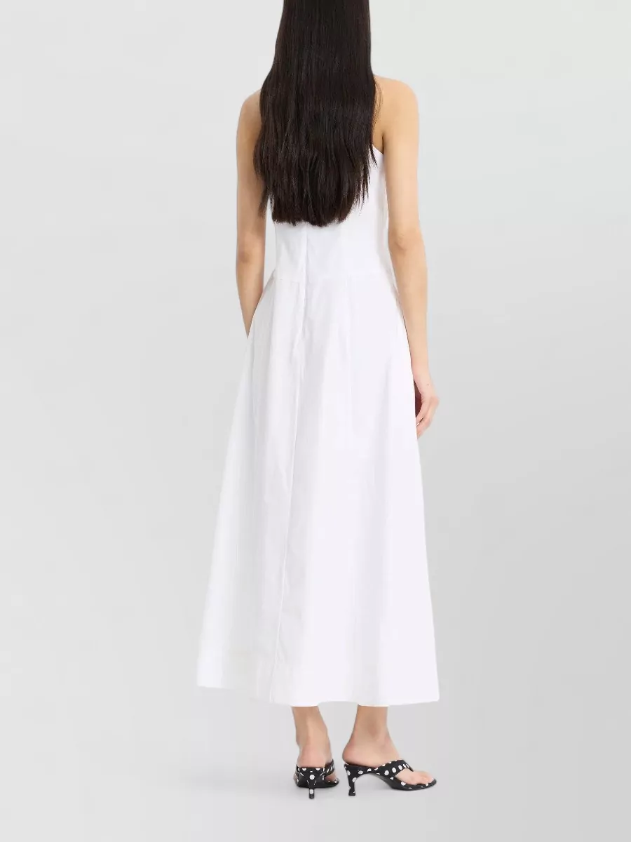 Rotate Floral Appliqué Midi Dress