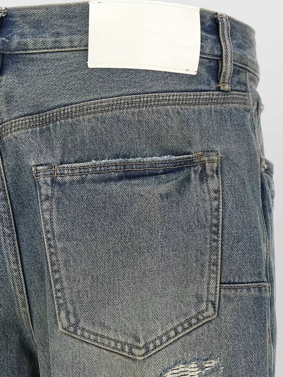 Purple Denim Slim-Fit Jeans