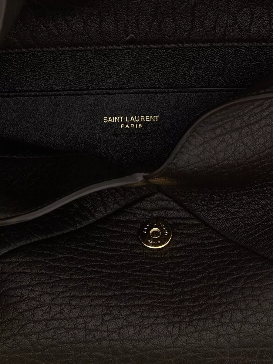 Saint Laurent Cassandre Large Lambskin Leather Envelope Clutch Bag