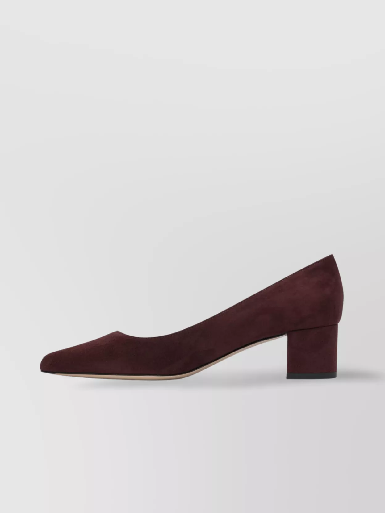 Gianvito Rossi Pointed Toe Block Heel Suede Pumps