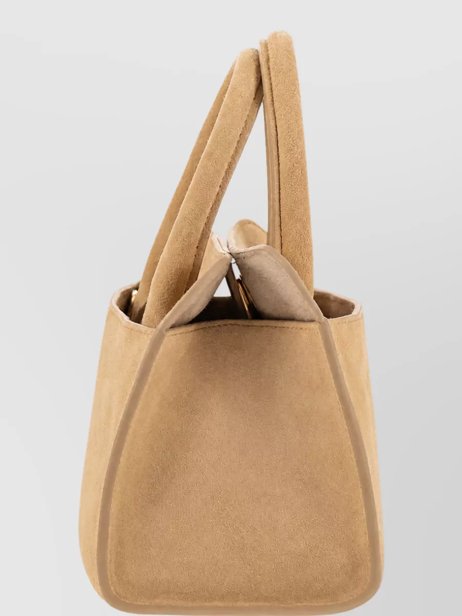 Fabiana Filippi Suede Leather Small Tote Bag