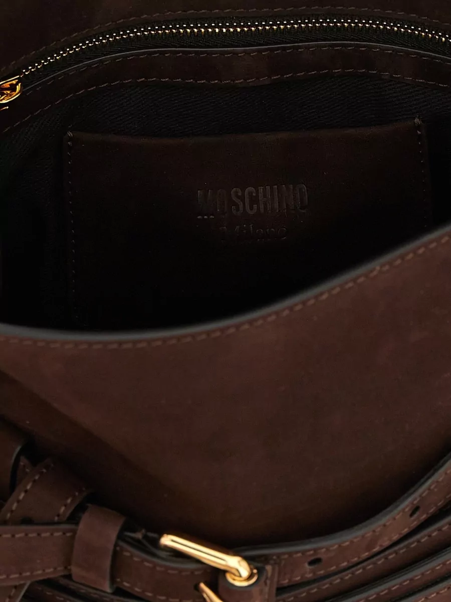 Moschino Leather Top Handle Shoulder Bag