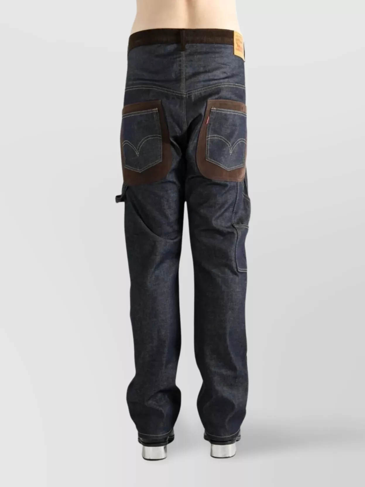 Junya Watanabe Wide Leg Trousers Featuring Contrast Stitching