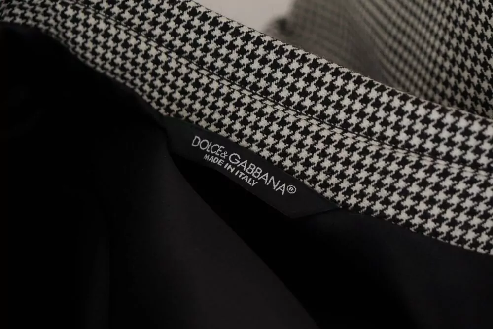 Dolce&Gabbana Virgin Wool Checked Oversized Single Breasted Blazer