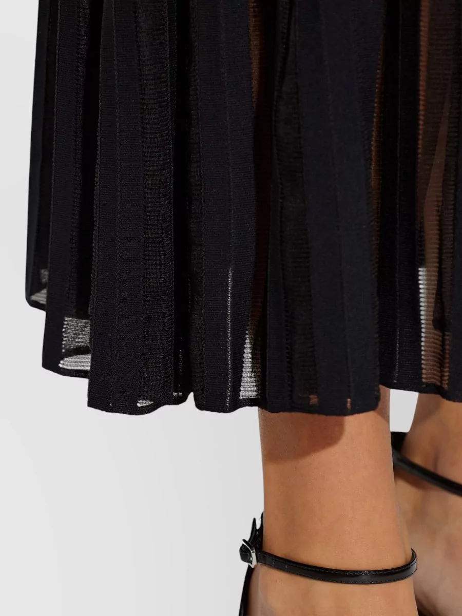 Alaïa Pleated Knit Midi Dress