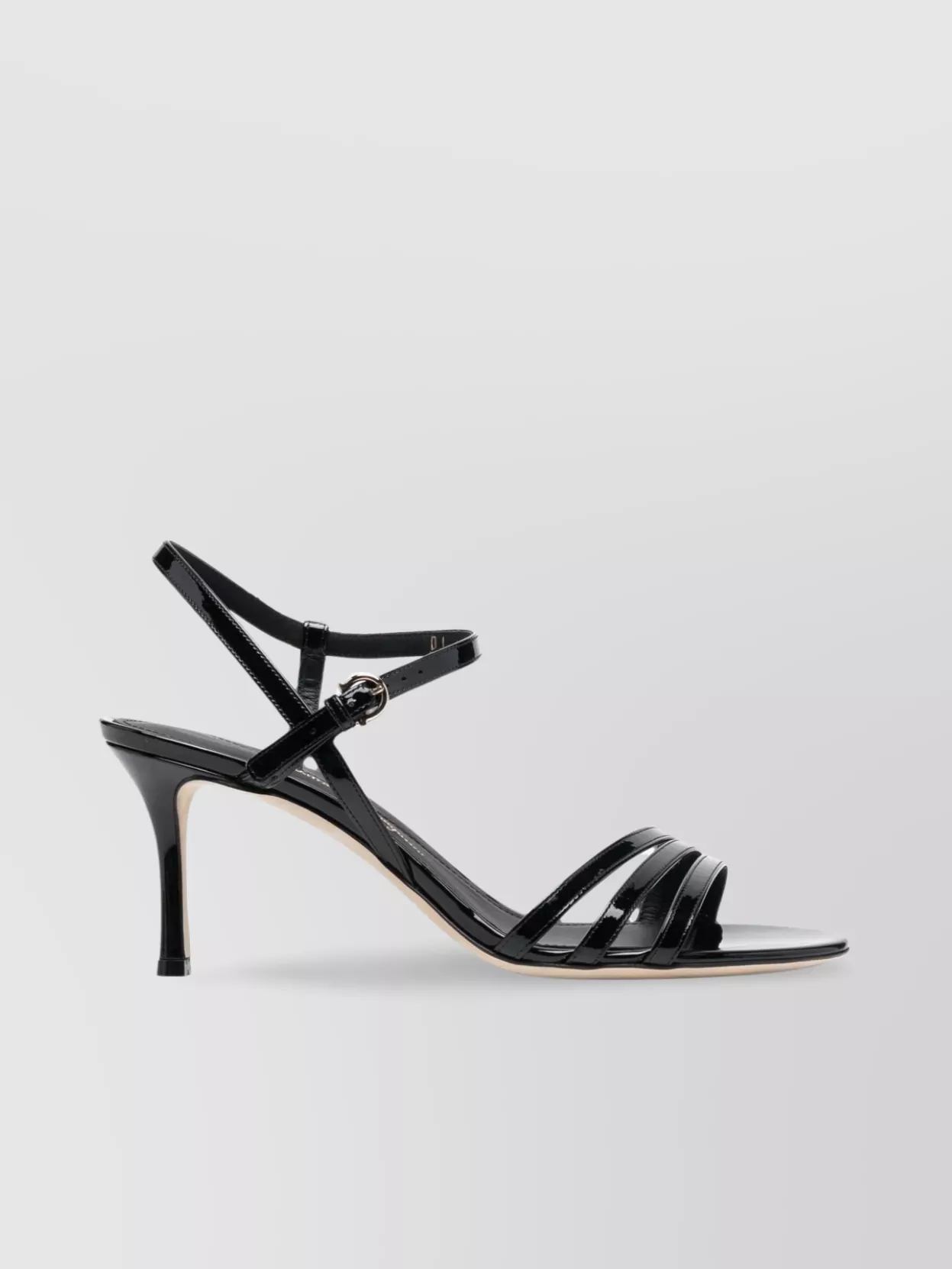 Shop Ferragamo 75mm Heel Strappy Sandals In Grey