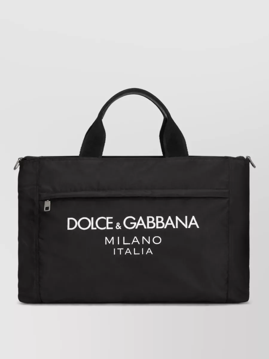 Dolce&Gabbana logo nylon travel bag