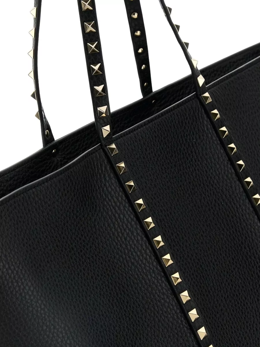 Valentino Leather Studded Tote Bag