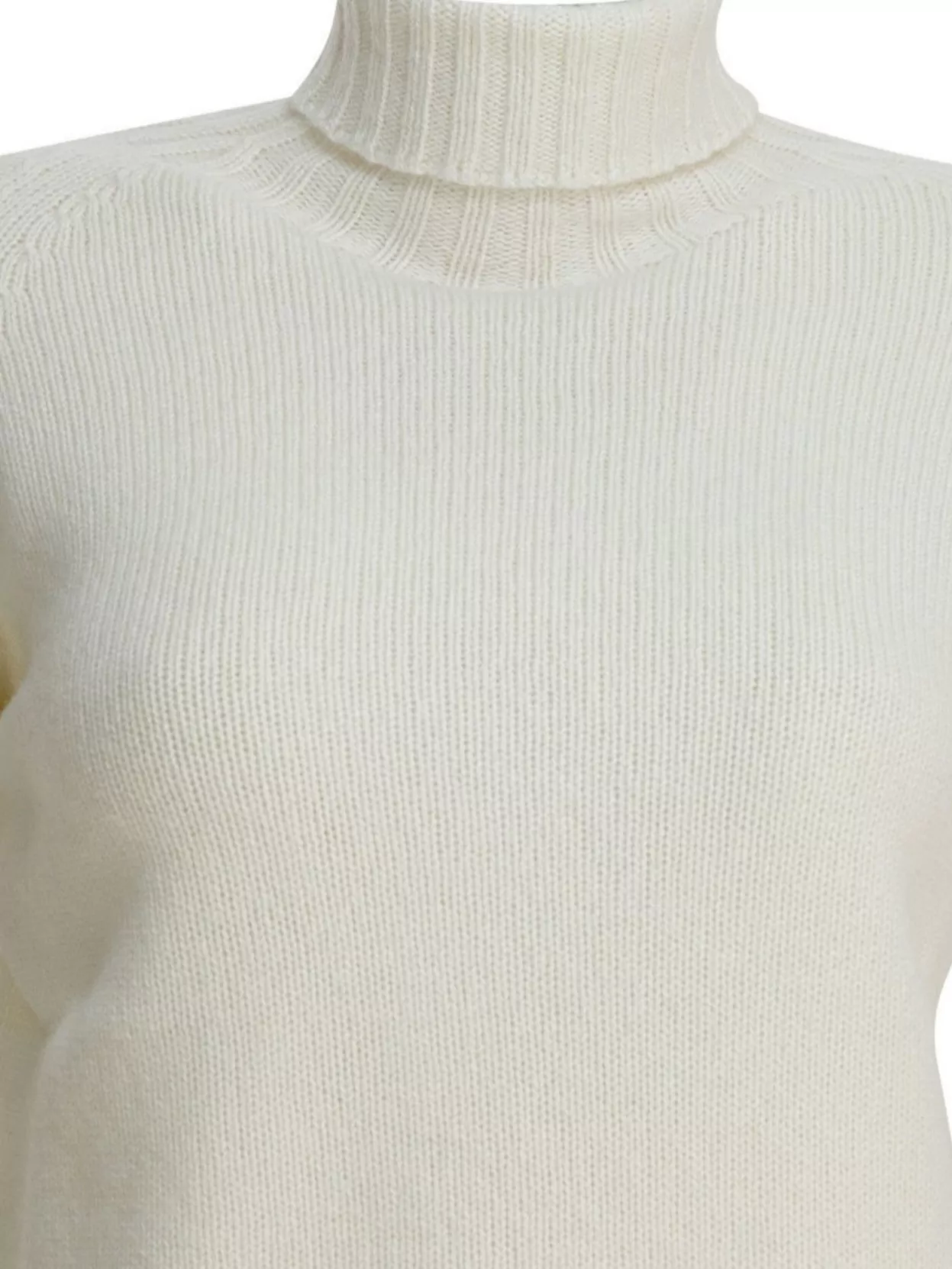 Drumohr High Neck Long Sleeve Knitwear Top In White
