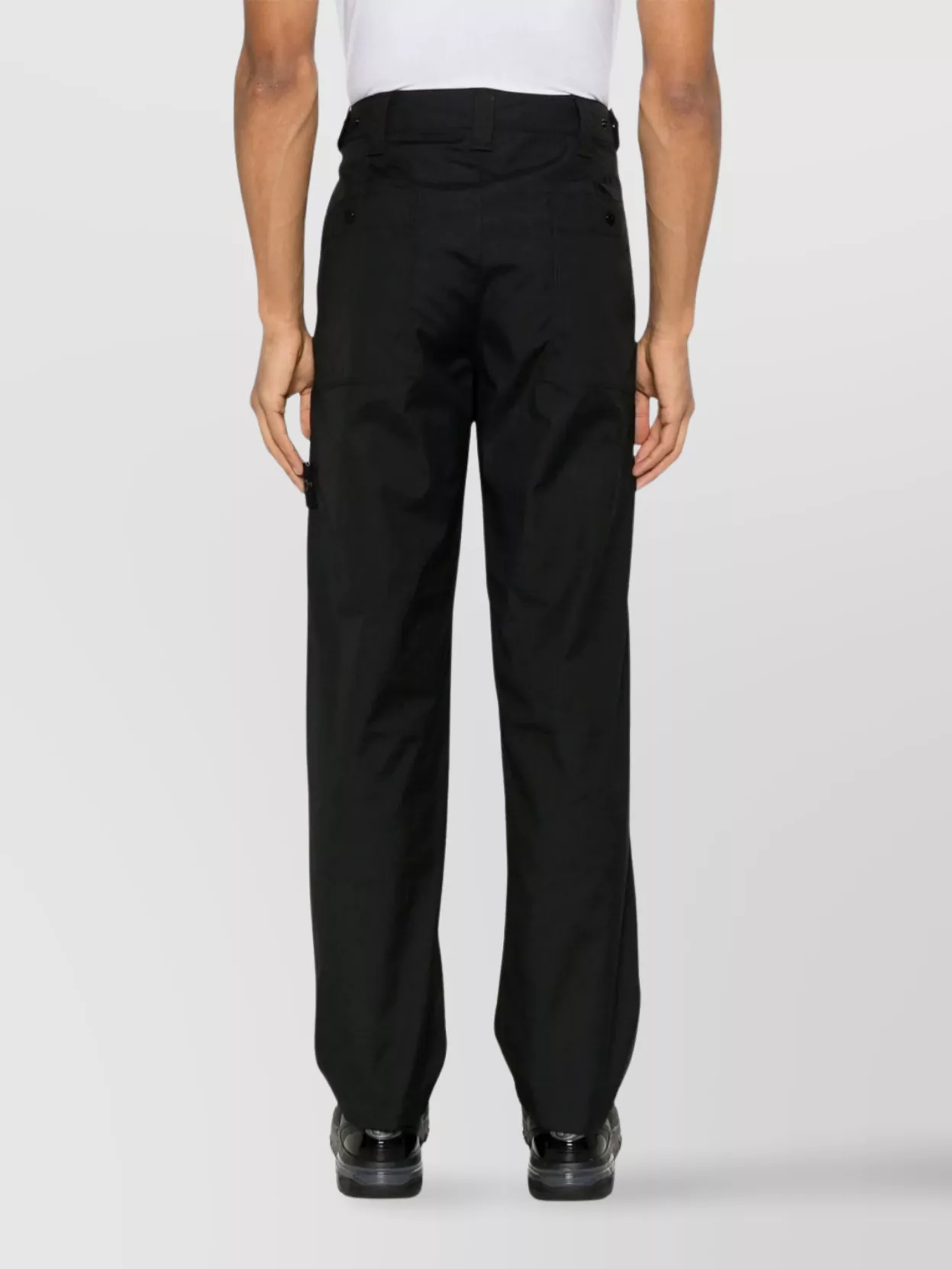 Shop Stone Island Regular Fit Trousers With Pockets