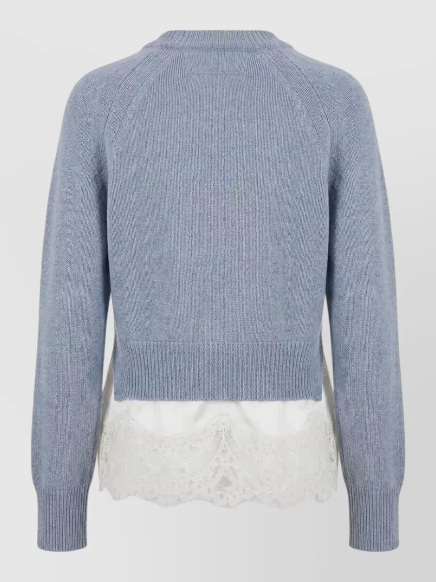 Ermanno Scervino Silk-Wool Knit Sweatshirt