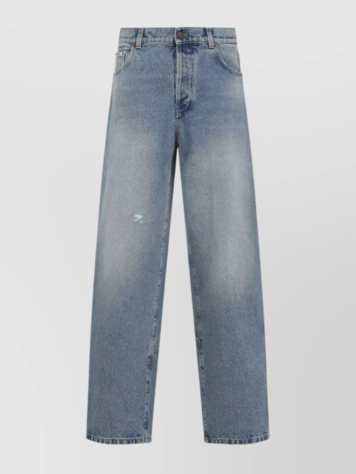 Moschino Relaxed High-waist Jeans With Classic Five-pocket Styling In Blue