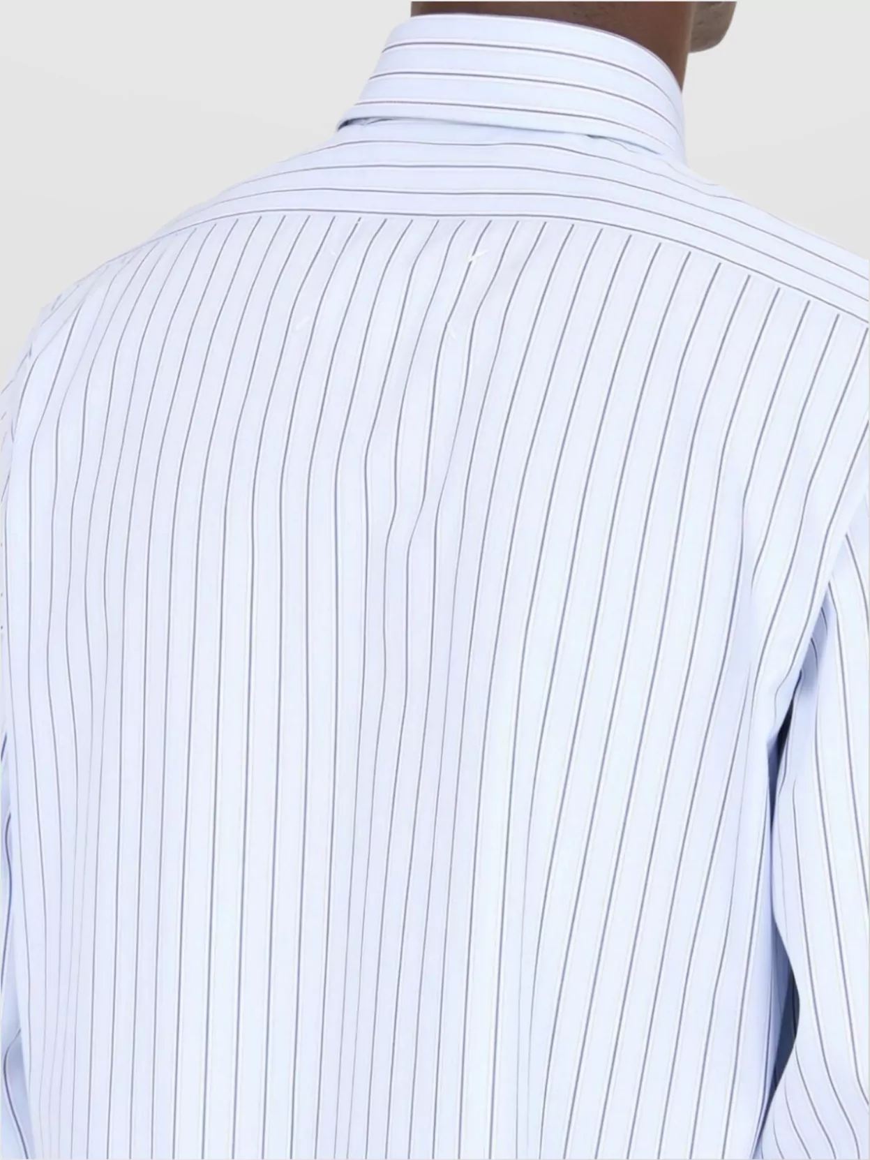 Maison Margiela Striped Pattern Pointed Collar Shirt
