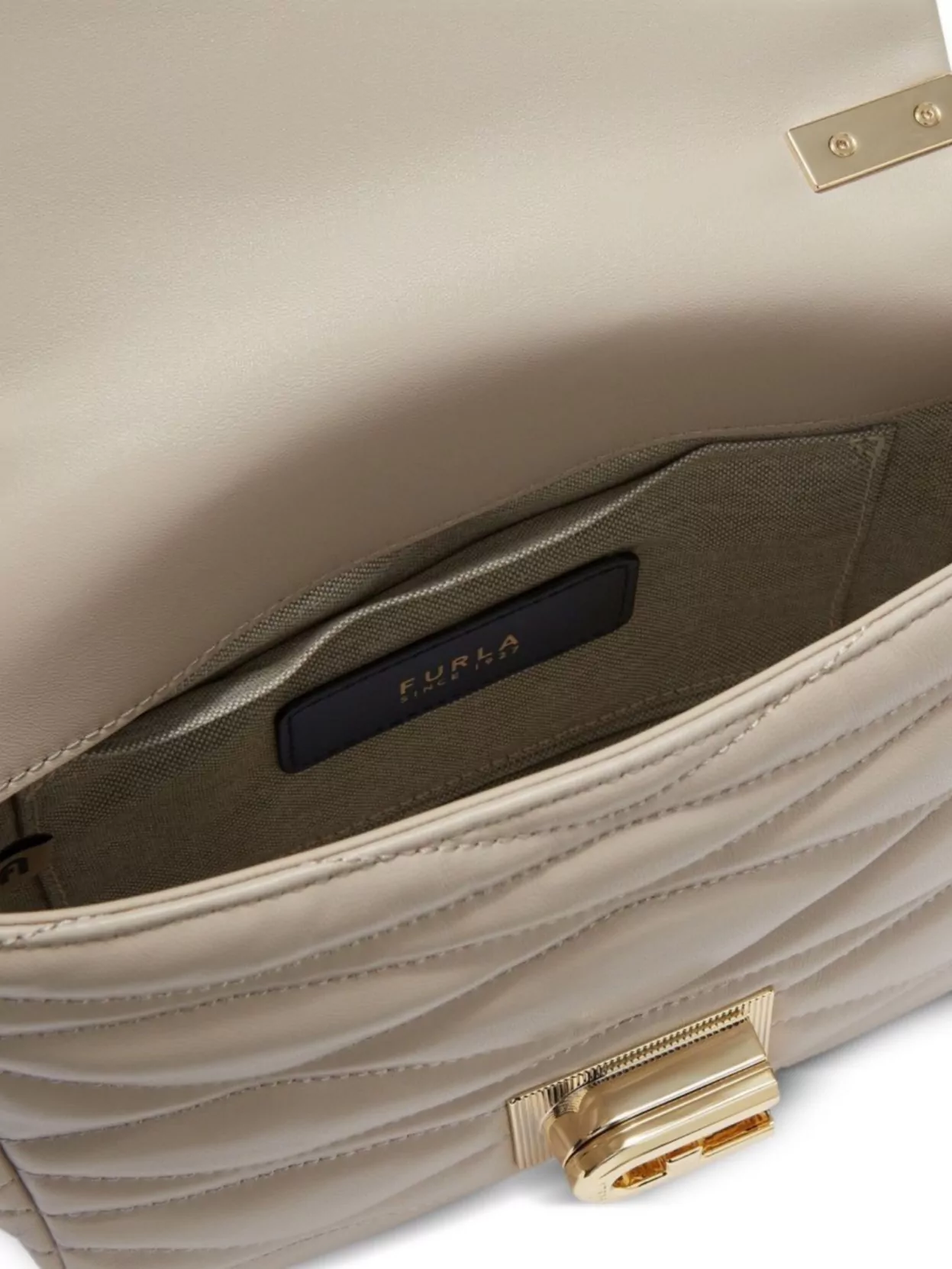 Furla Quilted Chain Strap Satchel