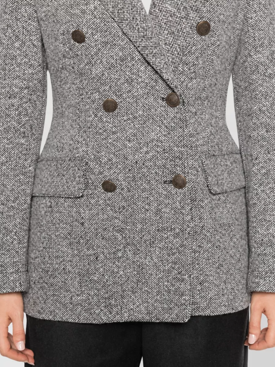 Emporio Armani Tweed Double-Breasted Blazer
