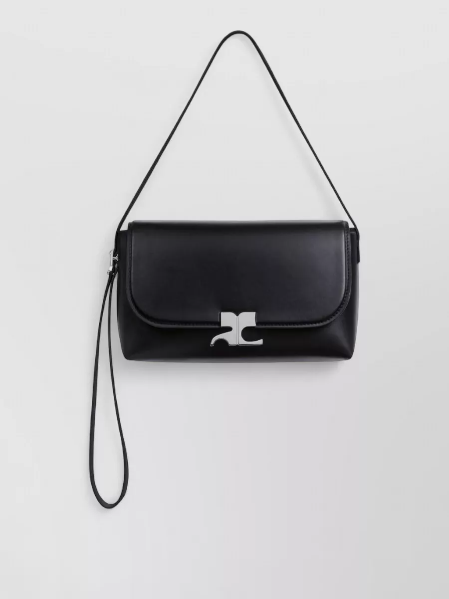 Courrèges na leather clutch bag