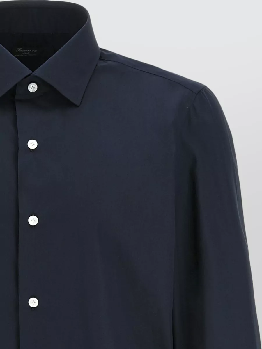 Finamore Cotton Poplin Long-Sleeve Shirt