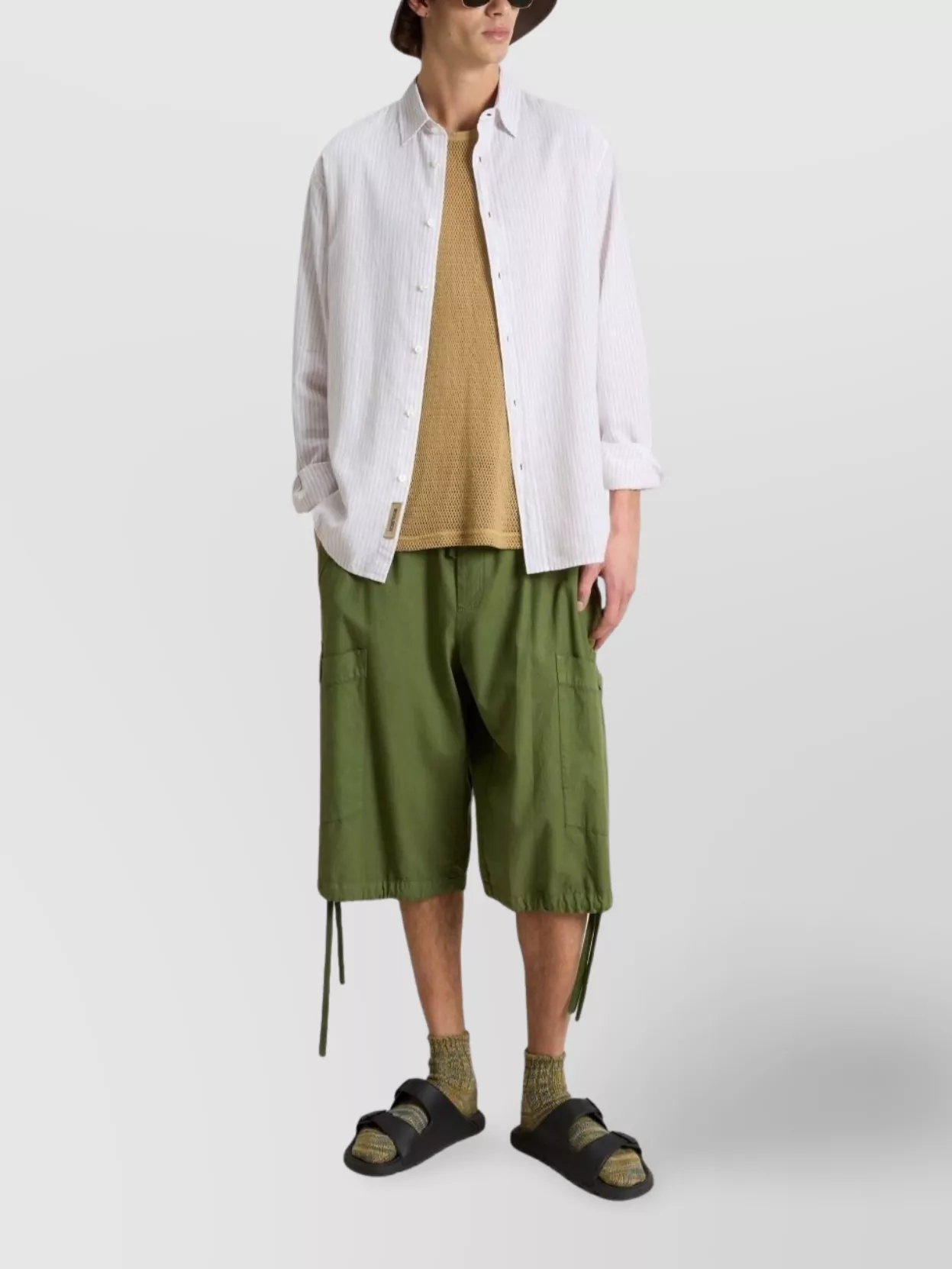 Woolrich Linen And Cotton Shirt With Vertical Stripes