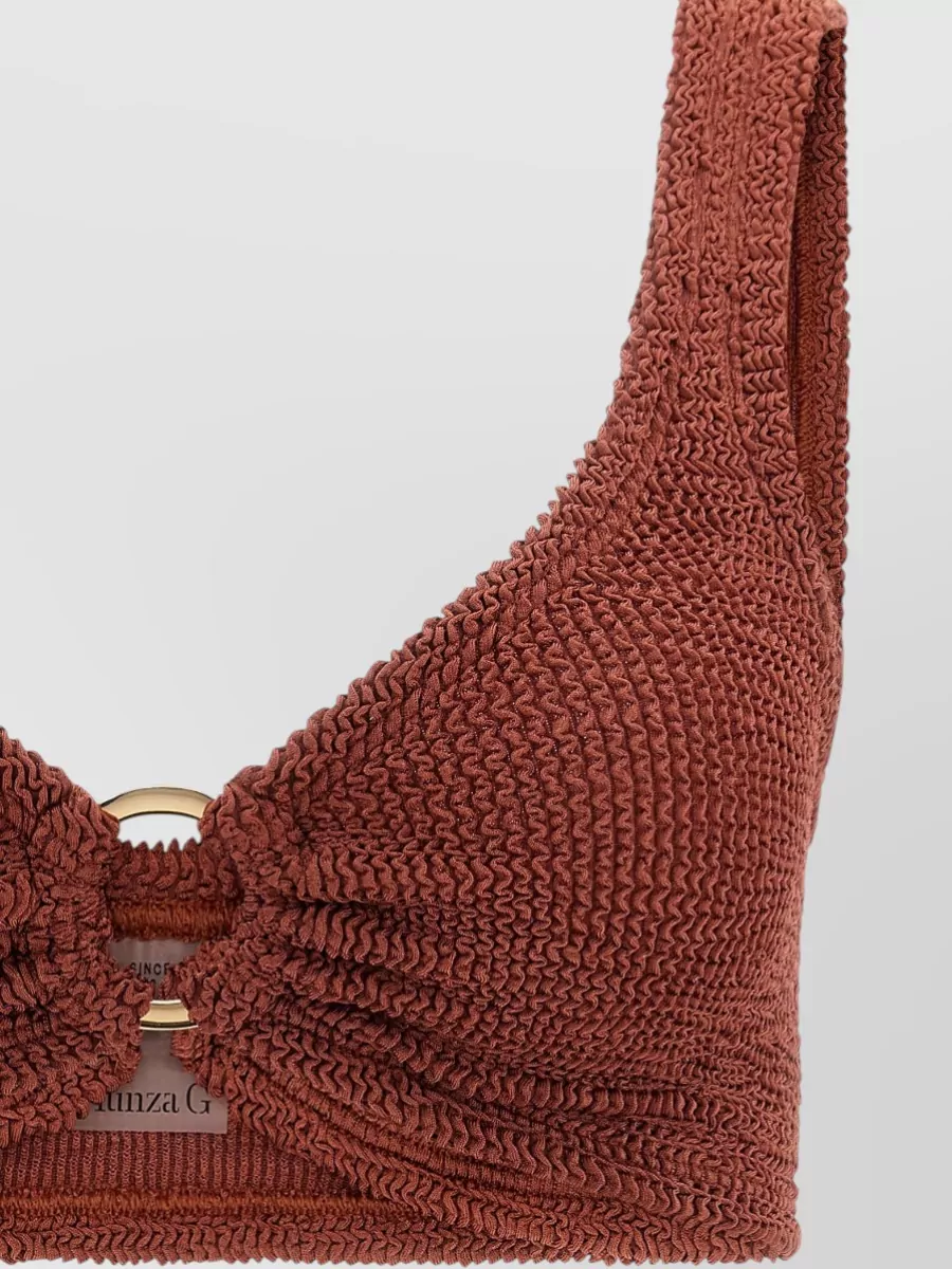 Hunza G Crinkled V-Neck Bikini