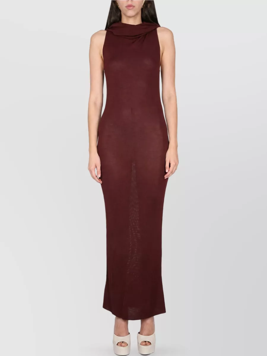 Saint Laurent Hooded Maxi Dress