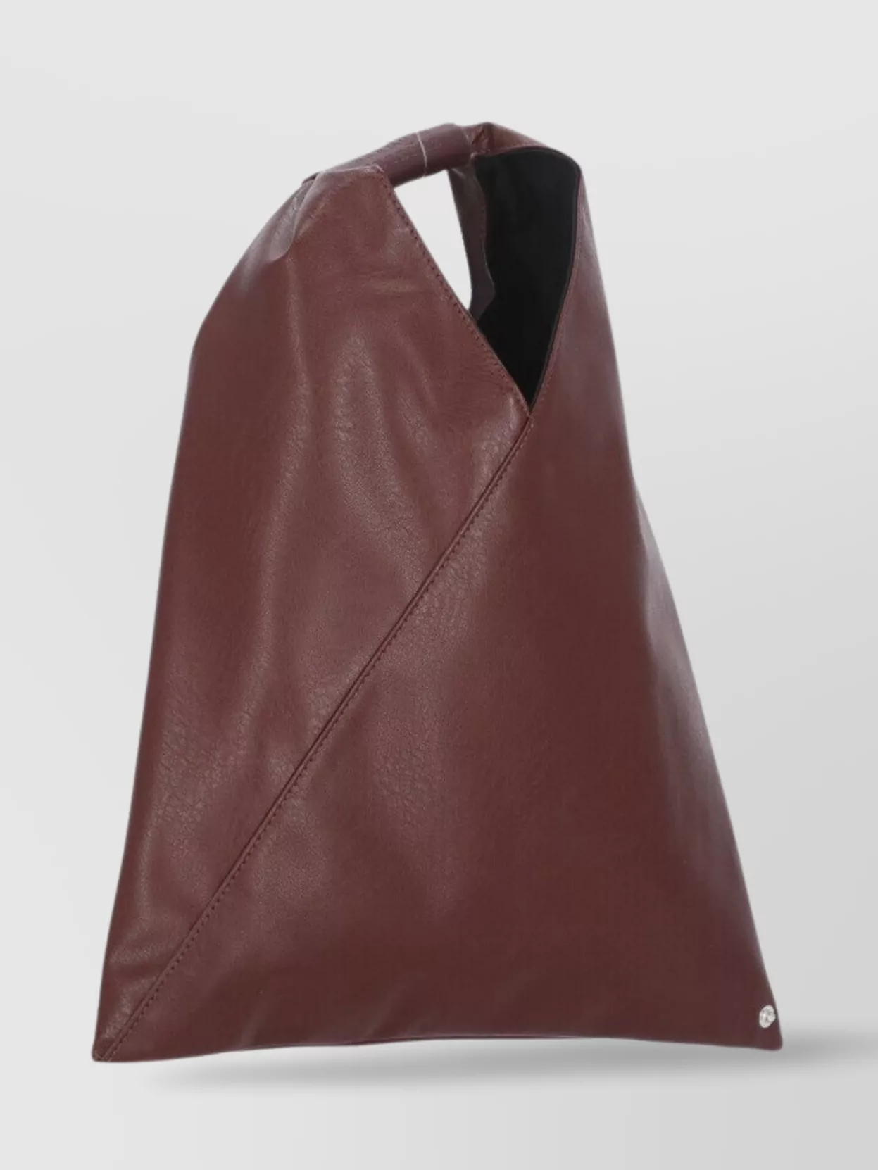 Mm6 Maison Margiela Bordeaux Stitched Asymmetrical Tote Bag