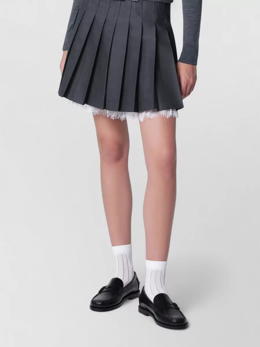 Self-Portrait Pleated midi skirt