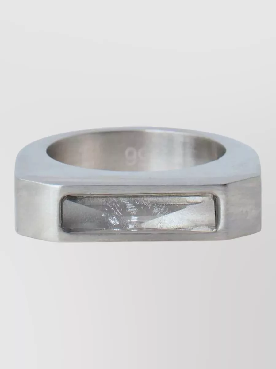 Rick Owens brass rectangular ring