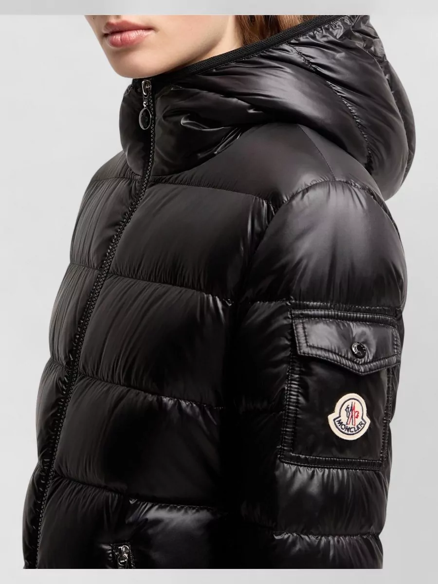 Moncler Glesse Hooded Short Down Jacket Quilted