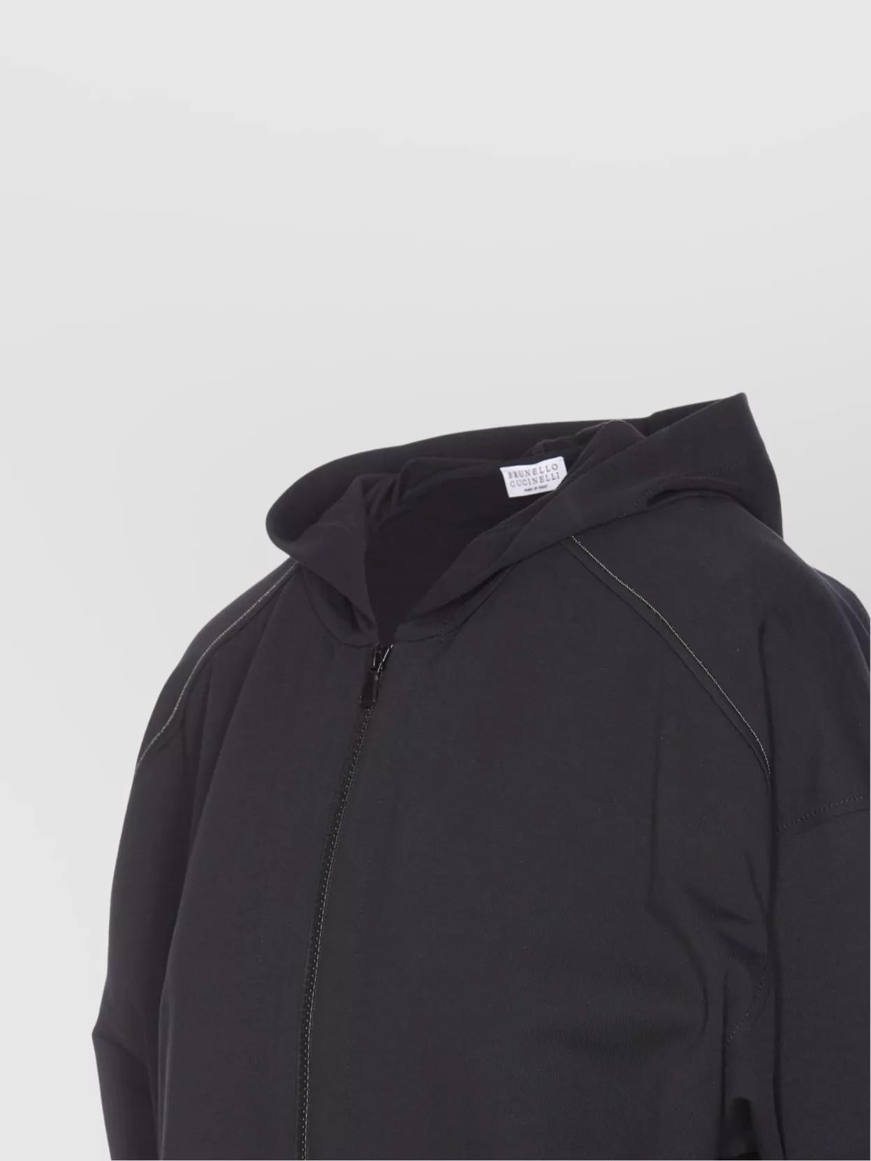 Brunello Cucinelli Hooded Zip Sweatshirt Kangaroo Pocket