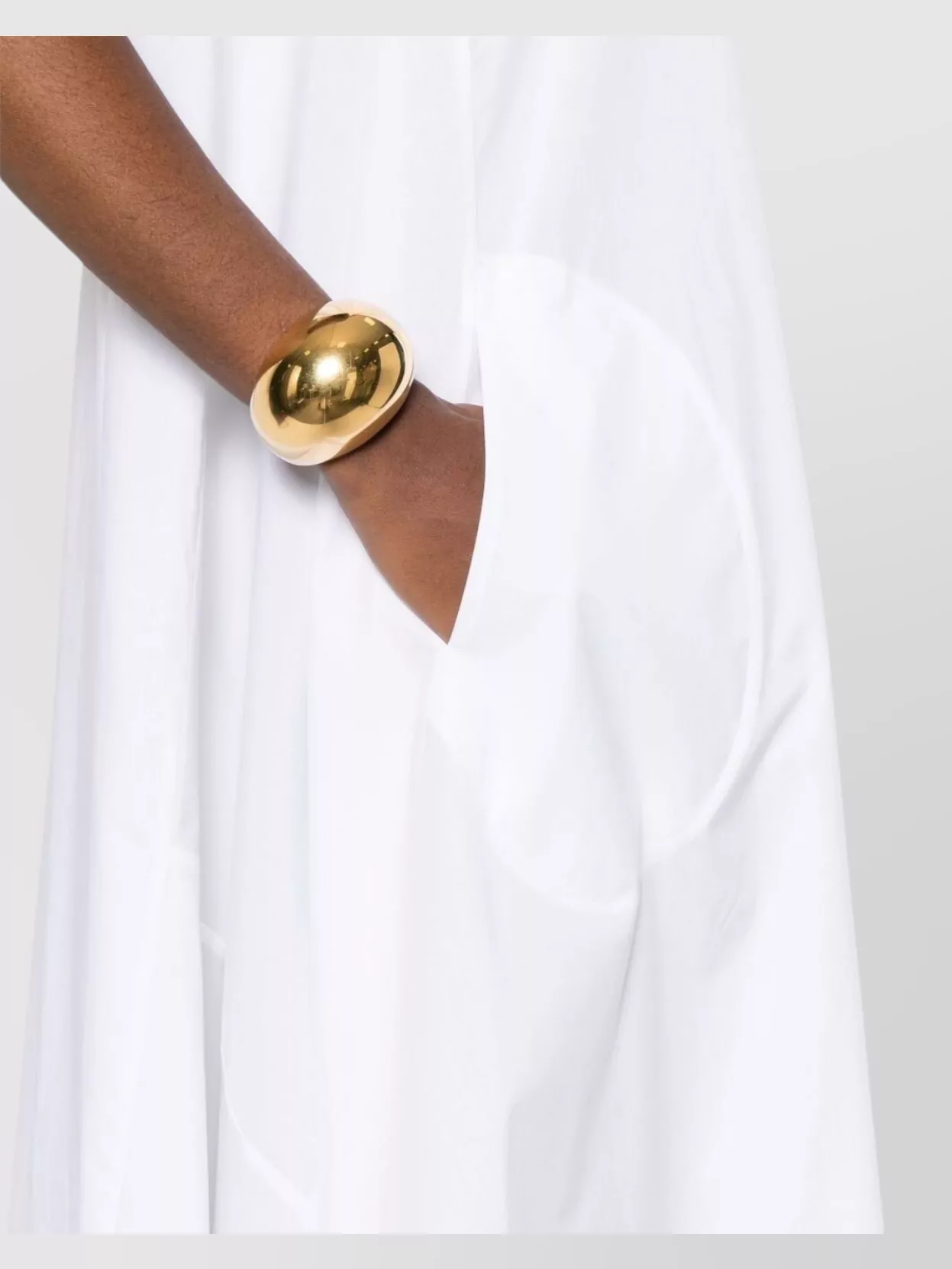 Emporio Armani Cotton Dress A-Line Silhouette Keyhole Neck