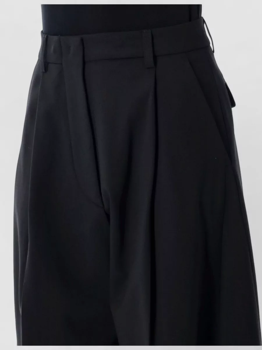 Thelatest Virgin Wool-Blend Pleated Wide-Leg Trousers
