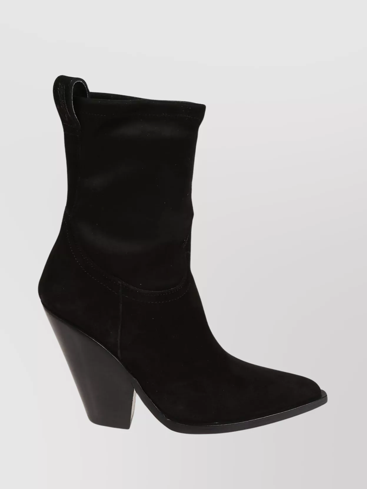 Shop Sonora Suede Stretch Ankle Boot In Black