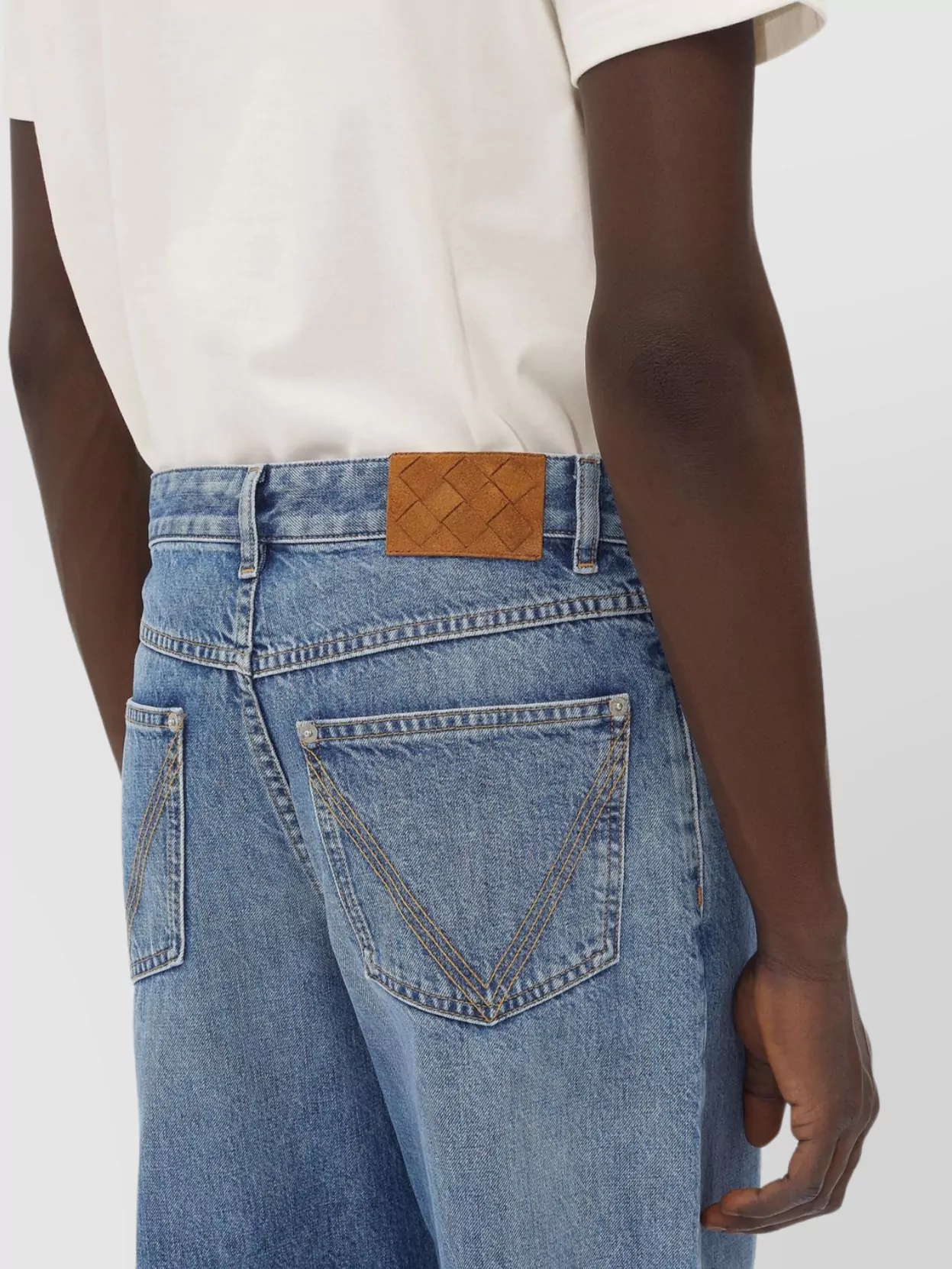 Bottega Veneta Straight Leg Jeans Belt Loops