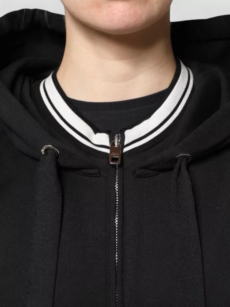 Dolce&Gabbana Cotton Hooded Long-Sleeve Zip Jacket