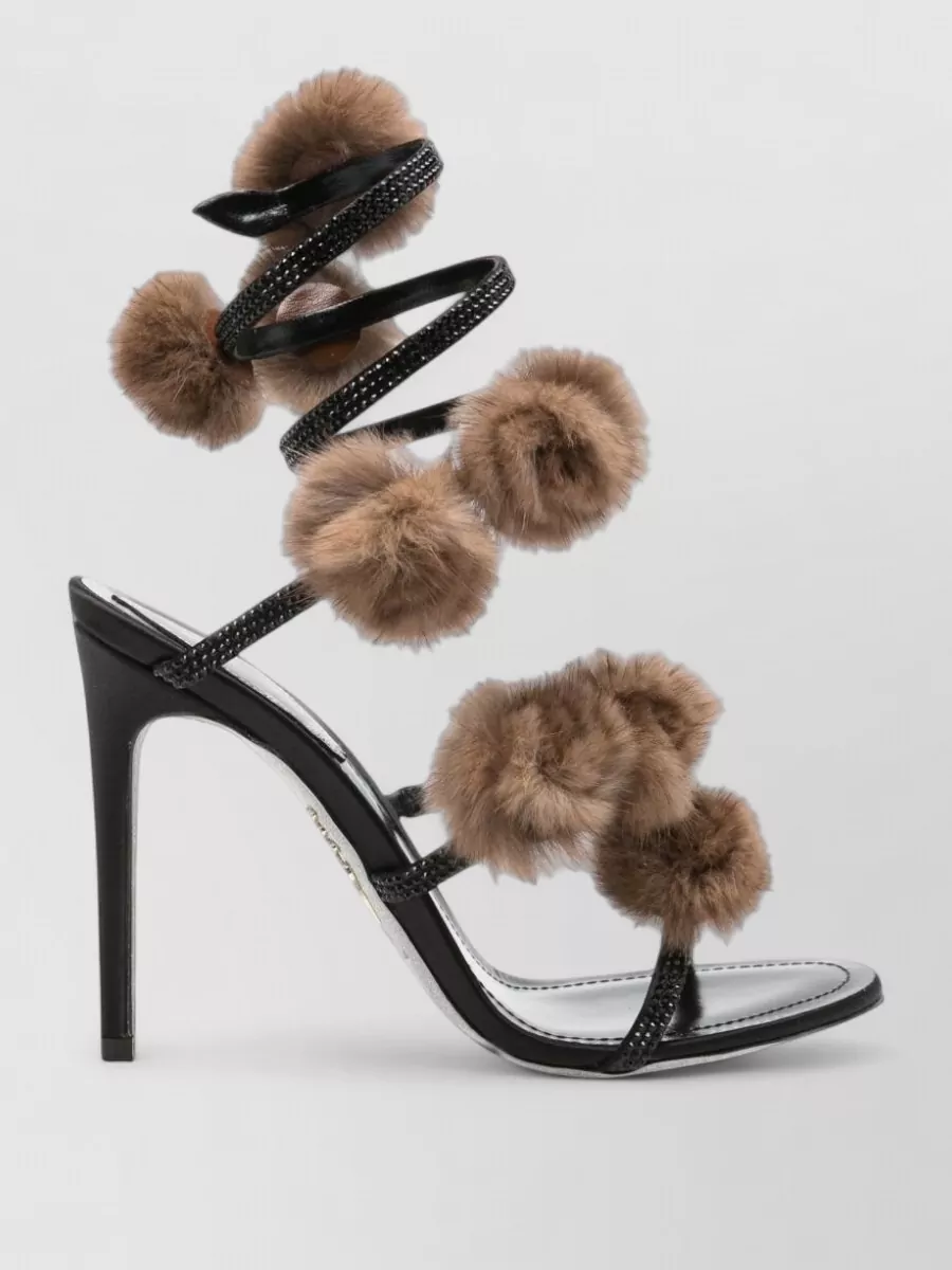 Rene Caovilla leather crystal-embellished sandals