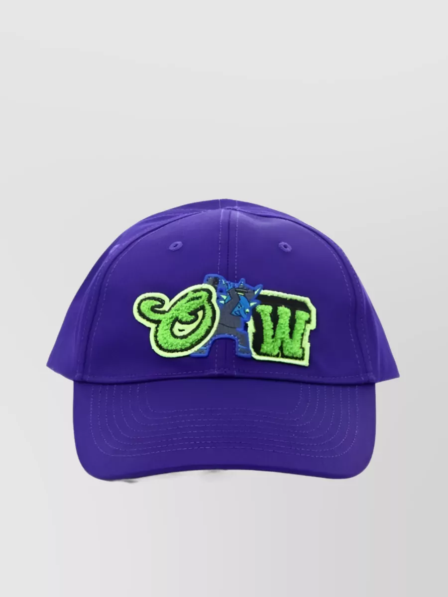 Shop Off-white Varsity Emblem Baseball Hat In Purple