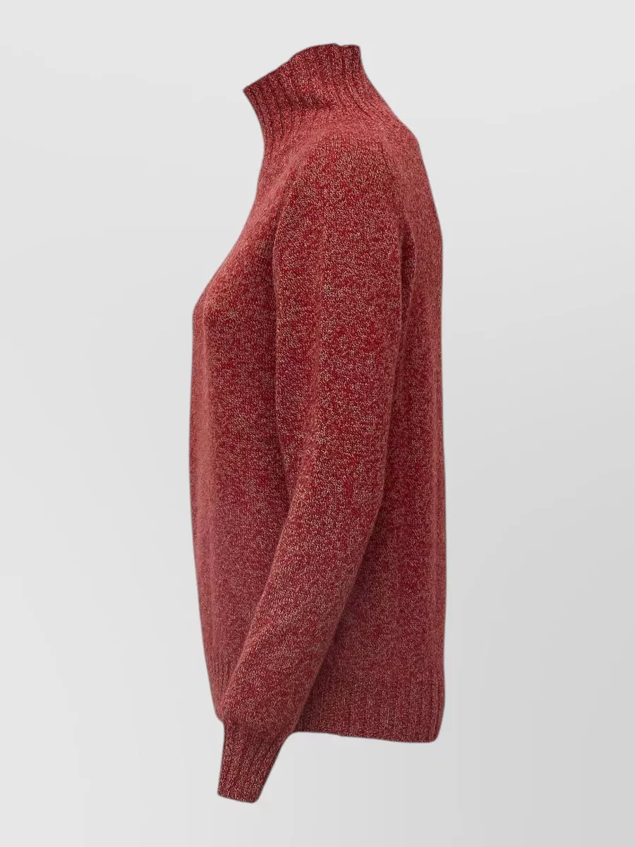 Zanone Wool Angora Ribbed Turtleneck Sweater